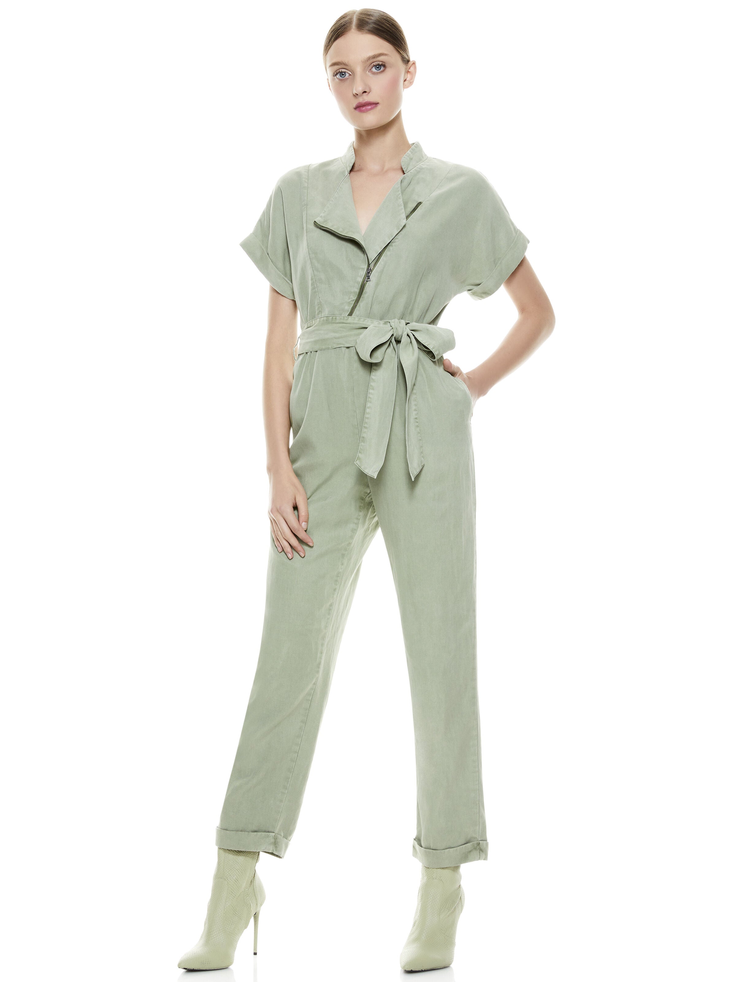 LEONARDA ASYMMETRICAL JUMPSUIT-ALICE + OLIVIA