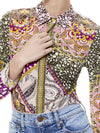 WILLA PAISLEY PLACKET TOP-ALICE + OLIVIA