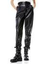 IVETTE LEATHER BRAIDED BELT PANT-Black-ALICE + OLIVIA