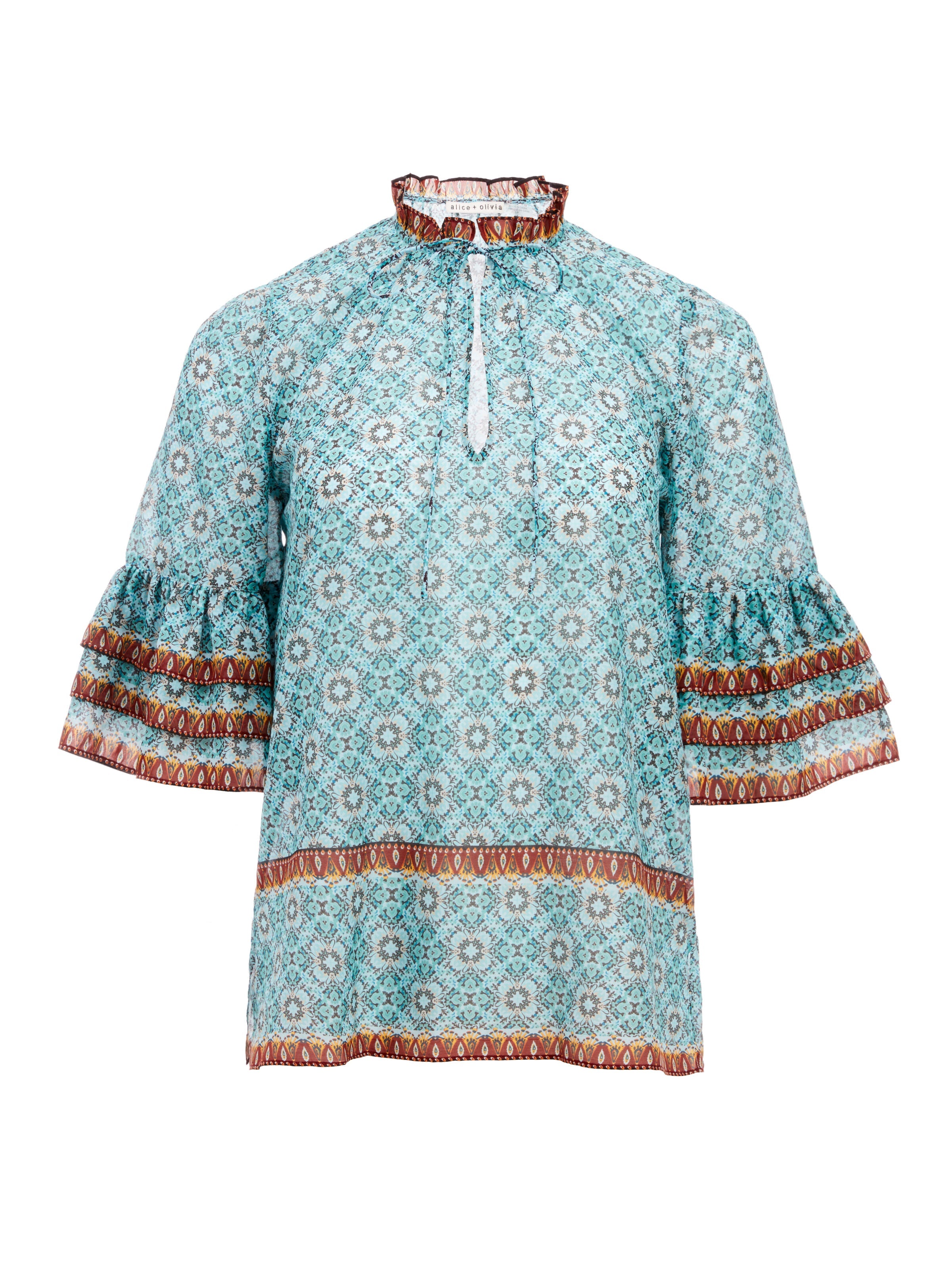 JULIUS RUFFLE SLEEVE TUNIC TOP