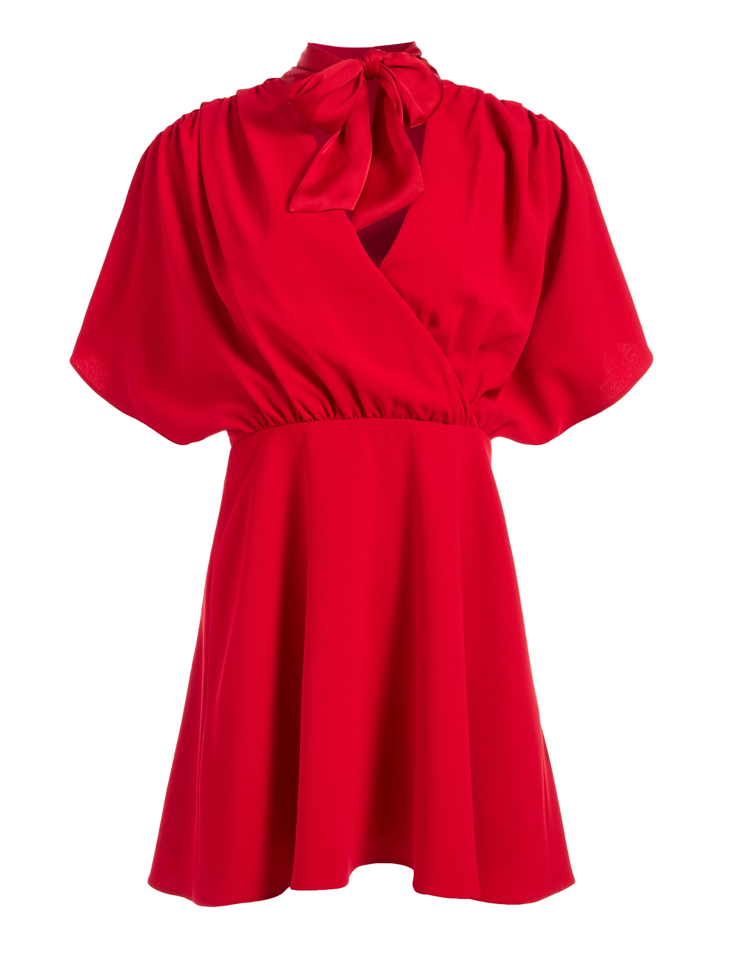 PERKINS TIE NECK MINI DRESS-ALICE + OLIVIA