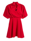 PERKINS TIE NECK MINI DRESS-ALICE + OLIVIA