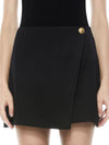 RENNA BUTTON FRONT SKIRT-Black-ALICE + OLIVIA