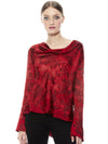 ANNA DRAPEY COLD SHOULDER SHIRT-ALICE + OLIVIA