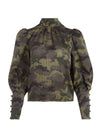WINSLET CUFF SLEEVE CAMO BLOUSE-ALICE + OLIVIA