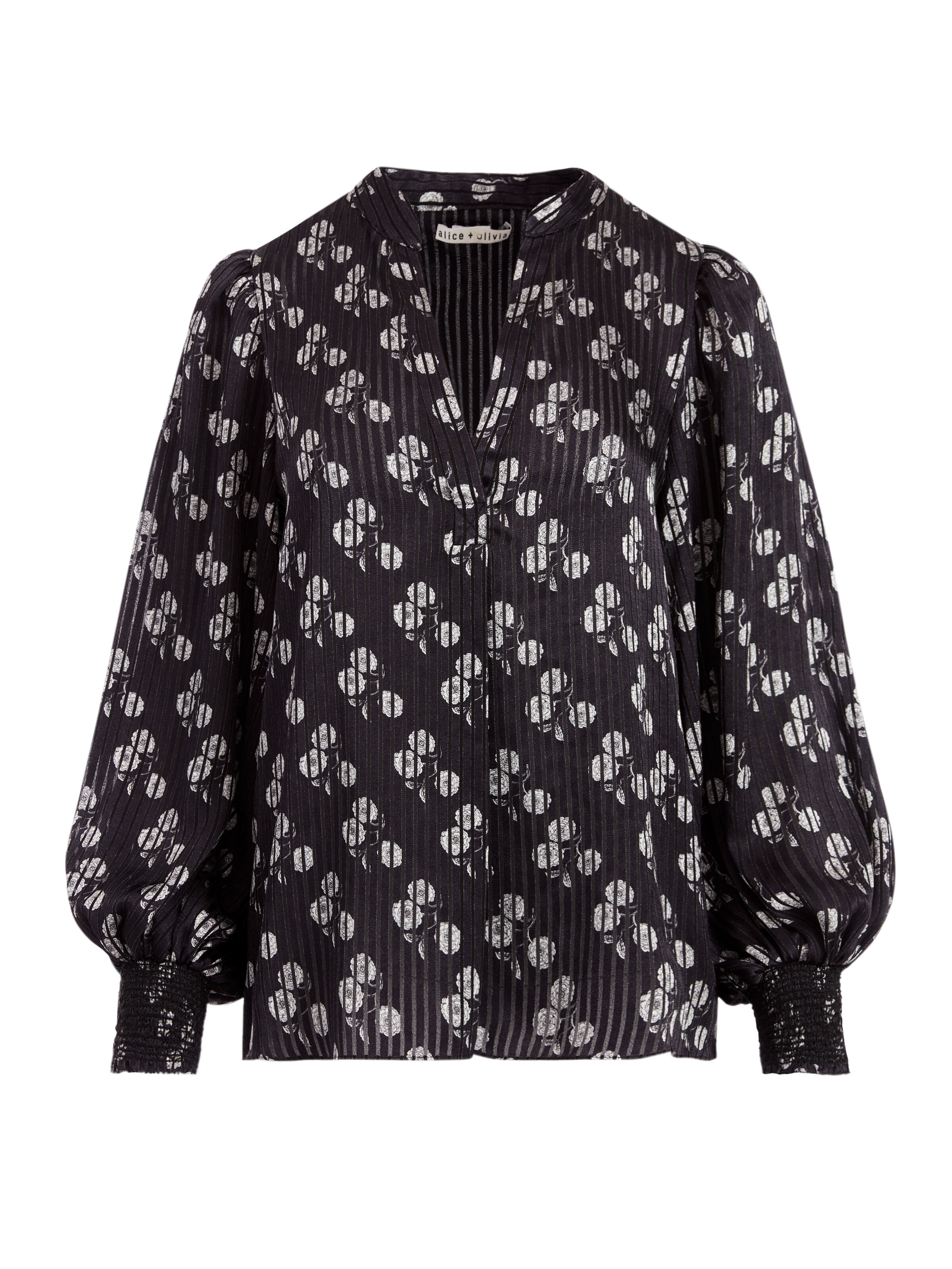 SHEILA FLORAL HENLEY TOP-ALICE + OLIVIA