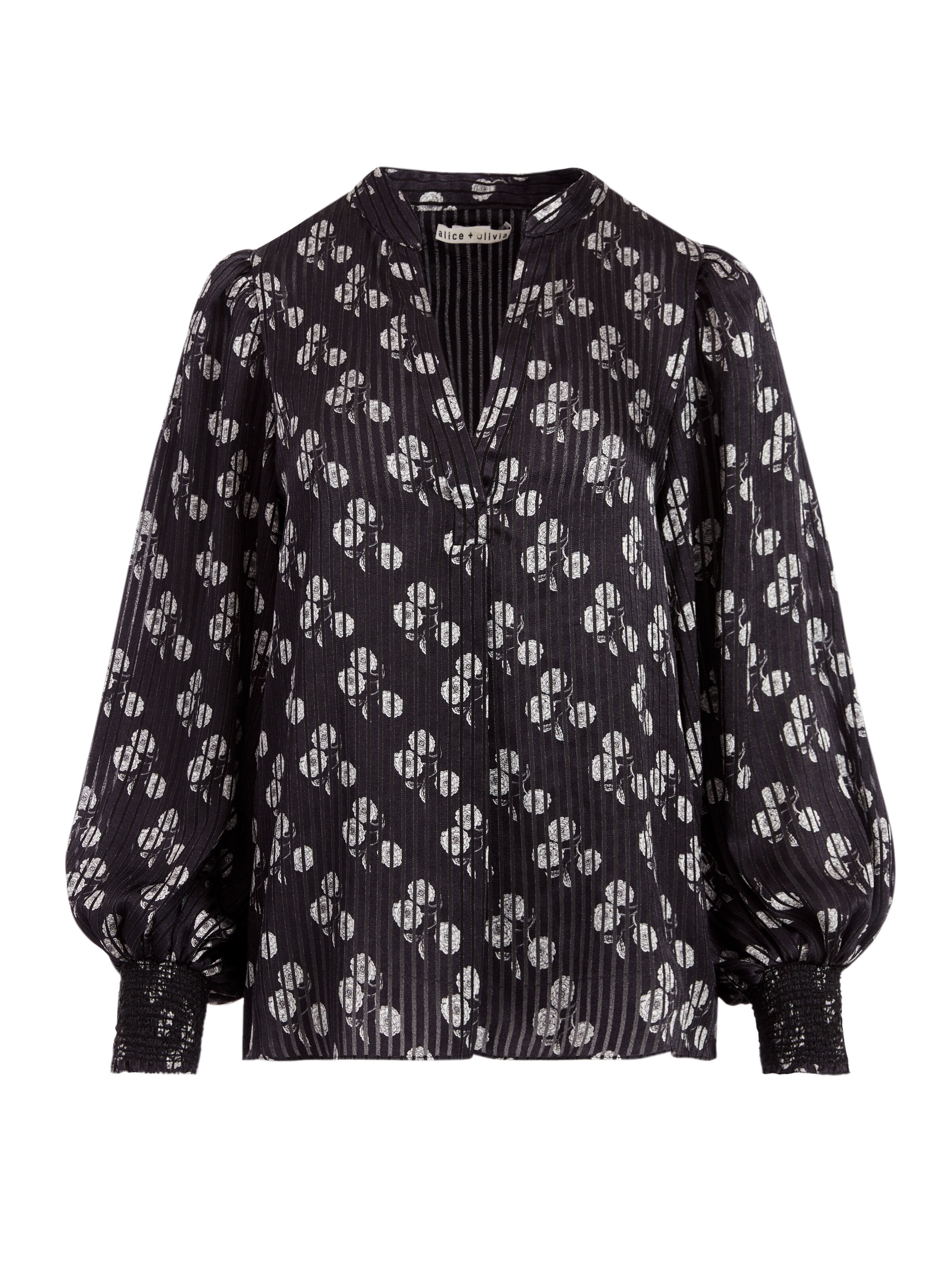 SHEILA FLORAL HENLEY TOP-ALICE + OLIVIA