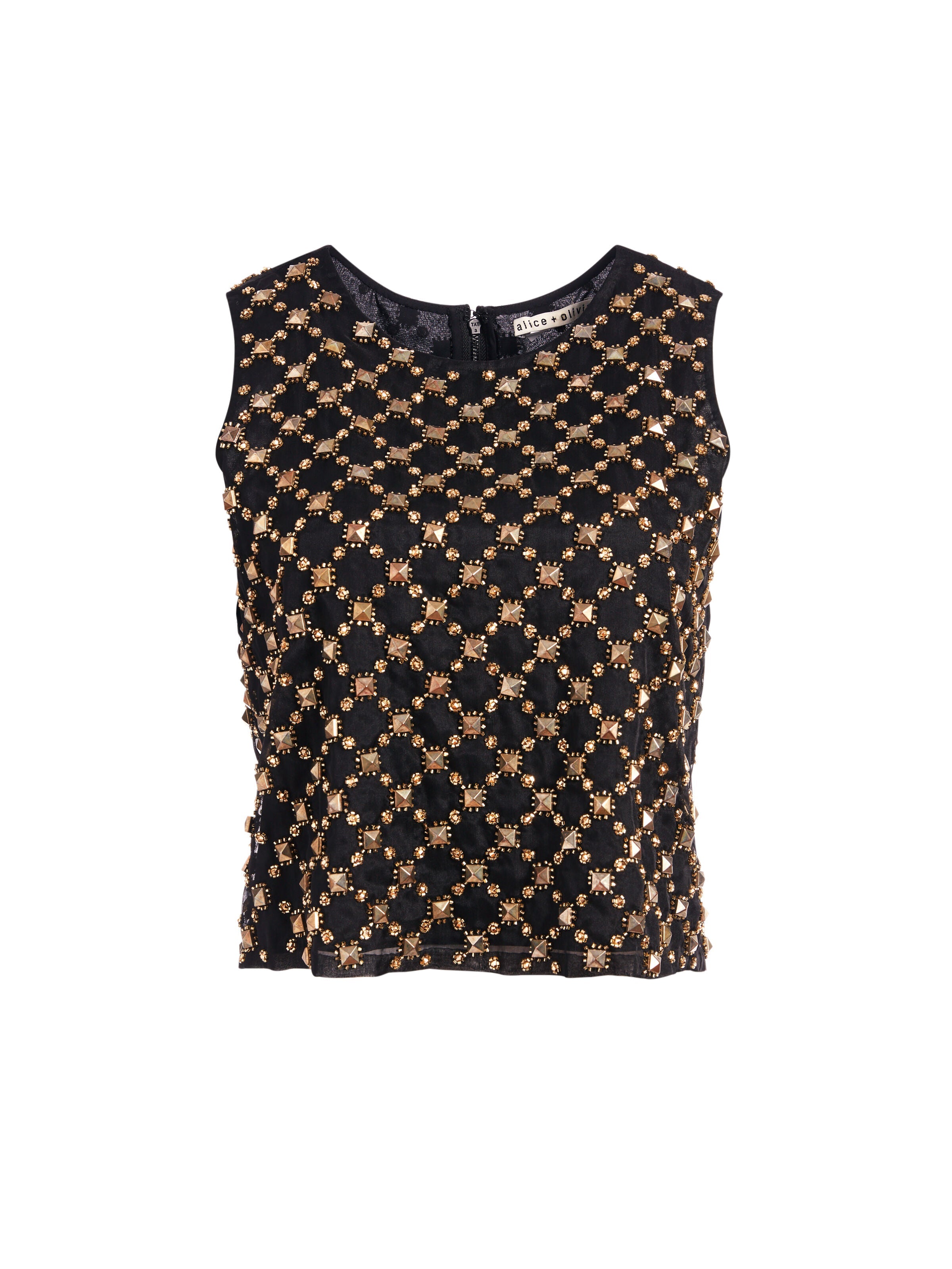 AMAL BEADED BOXY TANK-ALICE + OLIVIA
