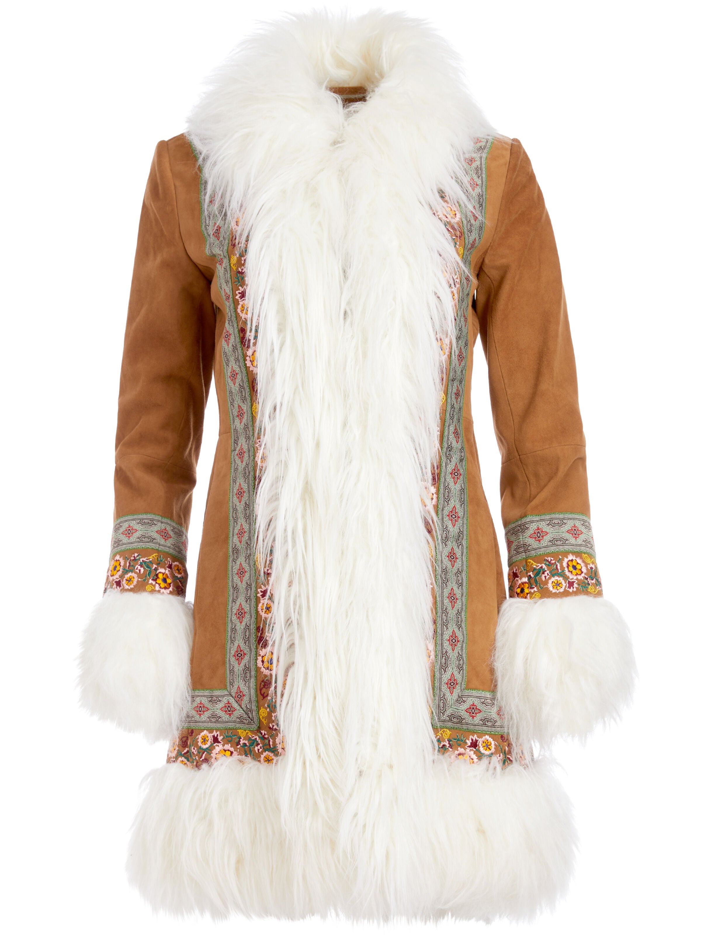 BODIE EMBROIDERED SHEARLING COAT-ALICE + OLIVIA
