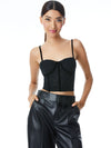 LORETTE LACE BUSTIER CROP TOP-ALICE + OLIVIA