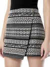 RENNA BUTTON FRONT SKIRT-Black-ALICE + OLIVIA