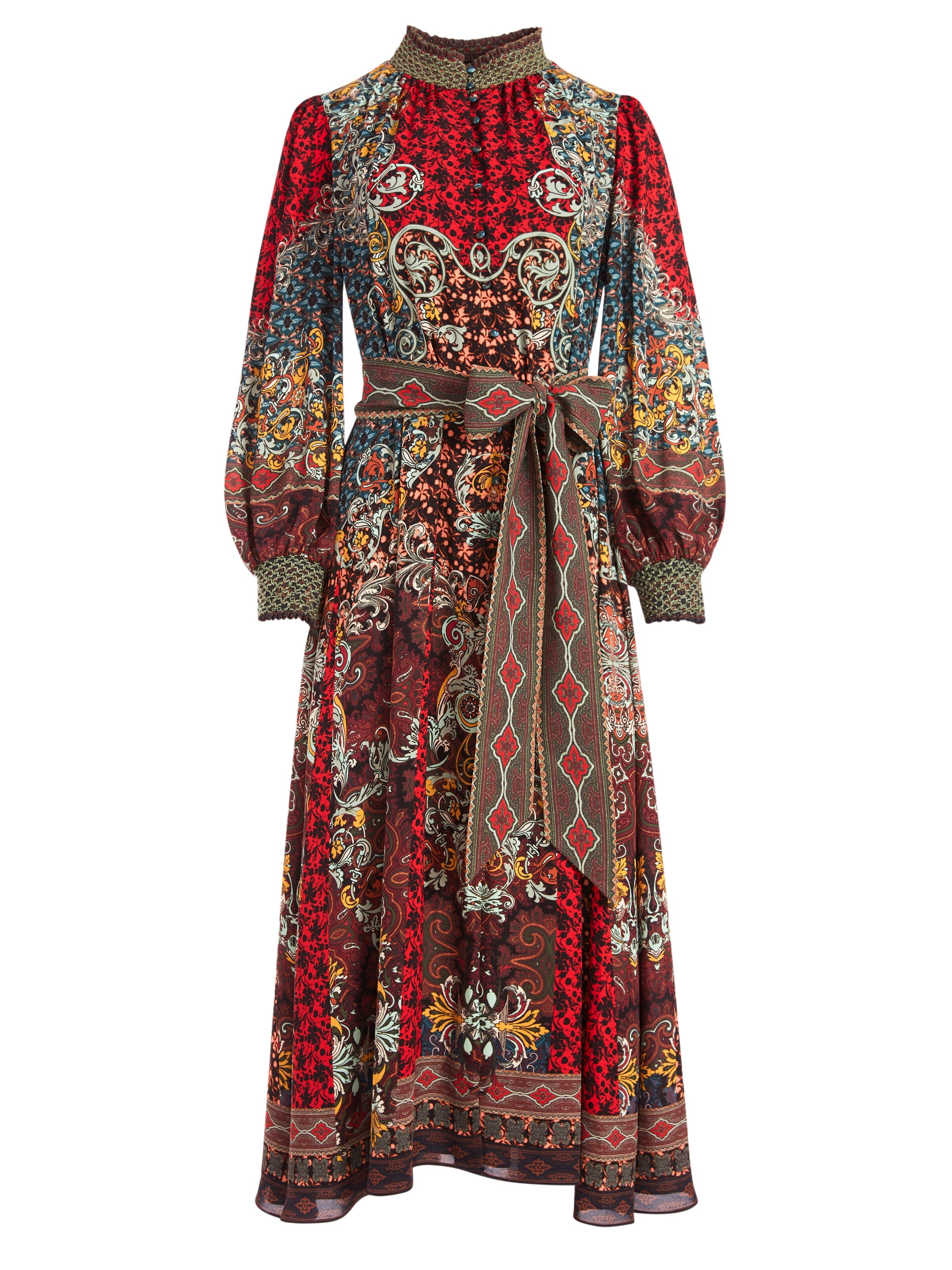BRIELLE BUTTON DOWN KIMONO DRESS-ALICE + OLIVIA