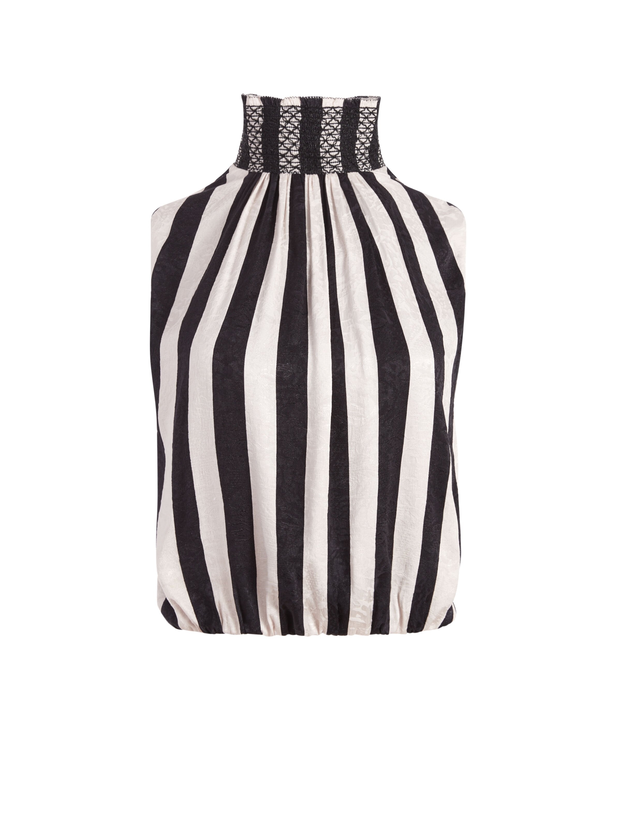 TRUDY SMOCKED NECK BLOUSE-ALICE + OLIVIA