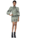 TANISHA TIE NECK MINI DRESS-ALICE + OLIVIA