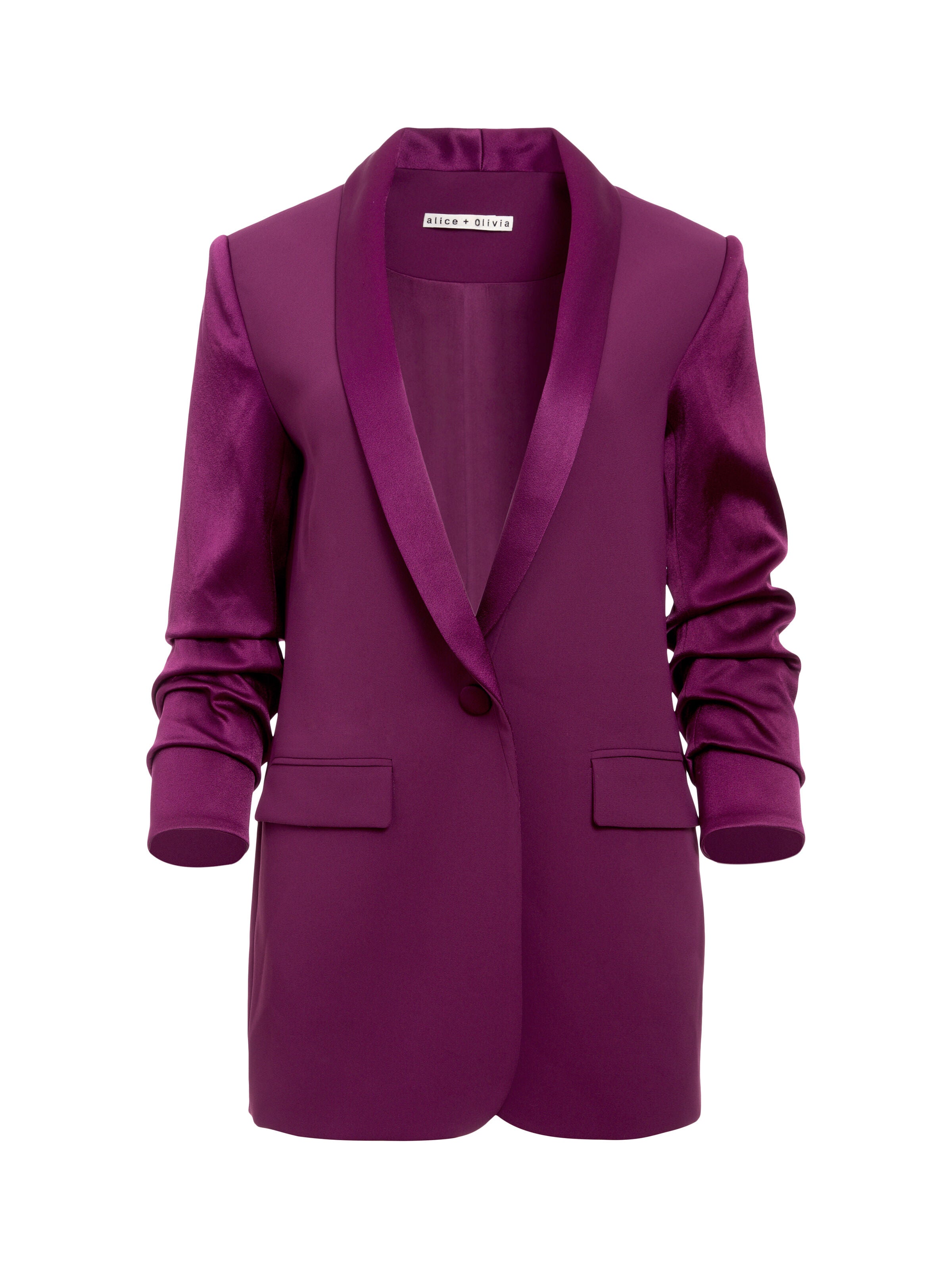 RONNIE SCRUNCHED SLEEVE BLAZER-ALICE + OLIVIA