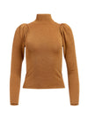 ISSA METALLIC PUFF SLEEVE TURTLENECK-ALICE + OLIVIA