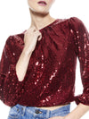 AVILA SEQUIN CREW NECK TOP-ALICE + OLIVIA