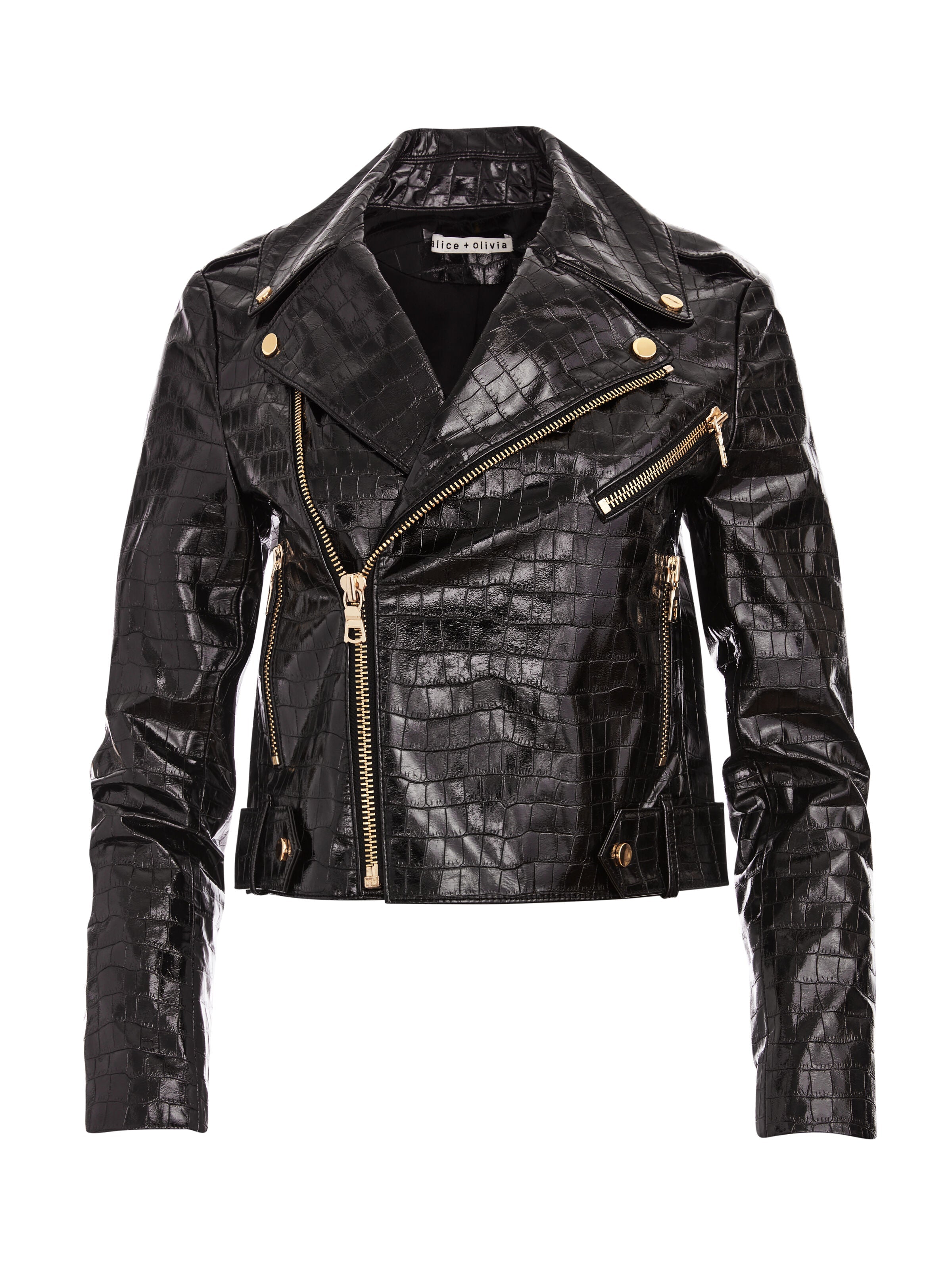 CODY CROC LEATHER JACKET-ALICE + OLIVIA