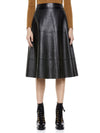 SOSIE STUDDED LEATHER MIDI SKIRT-ALICE + OLIVIA
