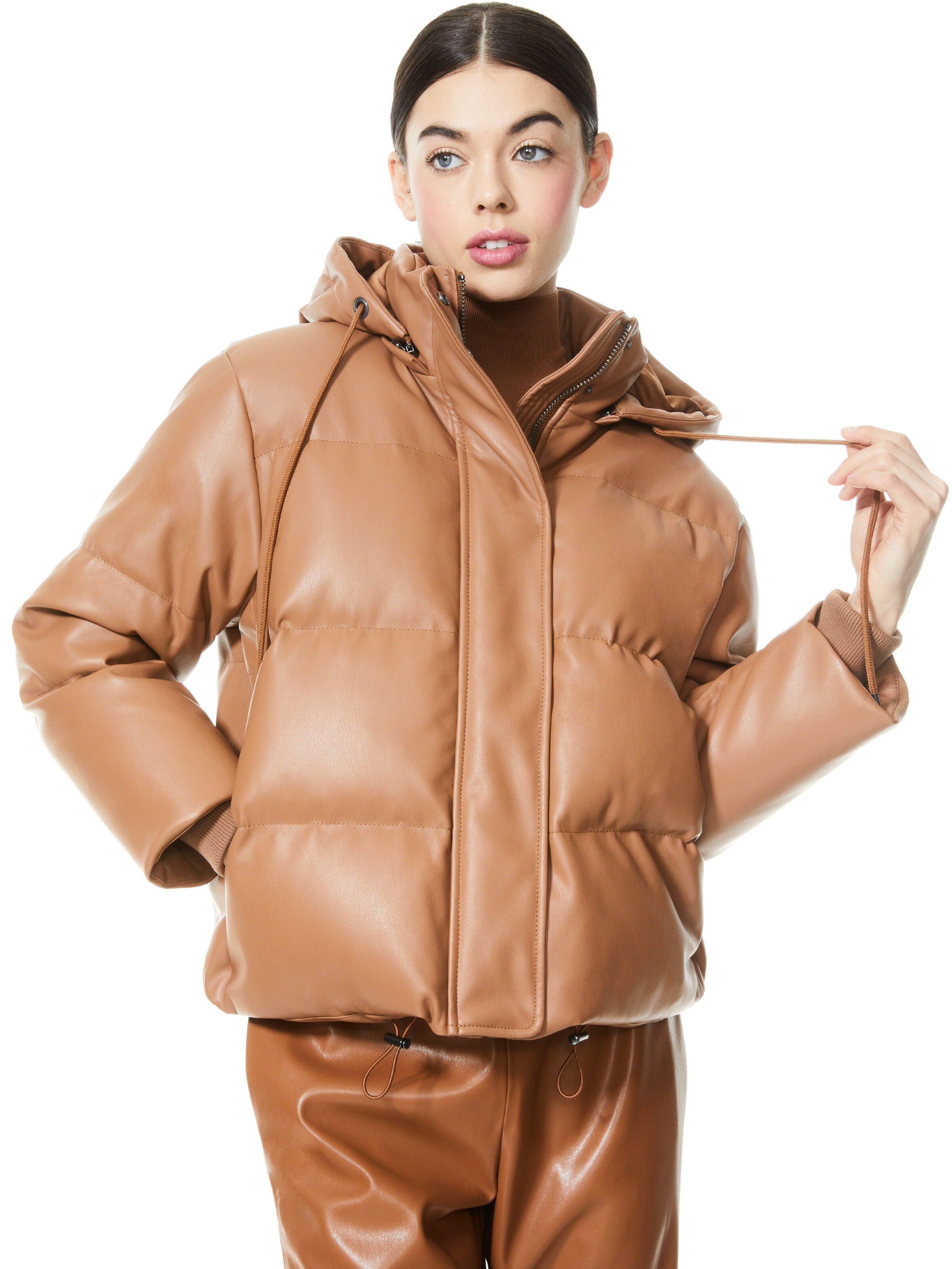ROBINSON VEGAN LEATHER PUFFER-ALICE + OLIVIA