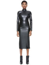DELORA VEGAN LEATHER MIDI DRESS-ALICE + OLIVIA