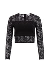 NIKKI LACE CROP TOP-ALICE + OLIVIA