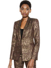 RICHIE METALLIC SHAWL COLLAR BLAZER-ALICE + OLIVIA