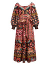 CELEMENTINA TIERED MIDI DRESS-ALICE + OLIVIA