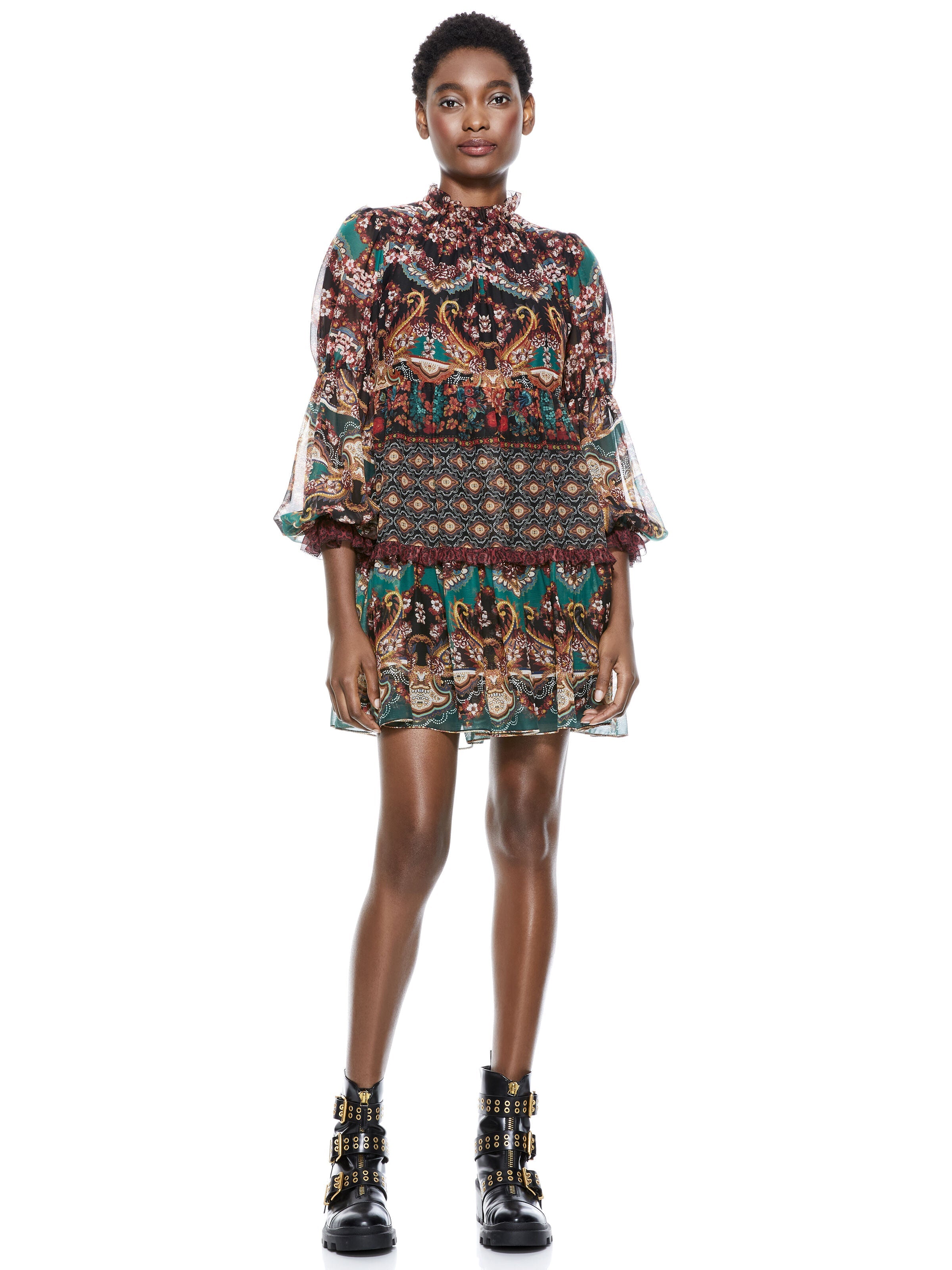 MARELLA MOCKNECK MINI DRESS-ALICE + OLIVIA