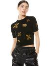CIARA BEE EMBELLISHED PULLOVER-BLACK/MULTI-ALICE + OLIVIA