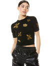 CIARA BEE EMBELLISHED PULLOVER-BLACK/MULTI-ALICE + OLIVIA