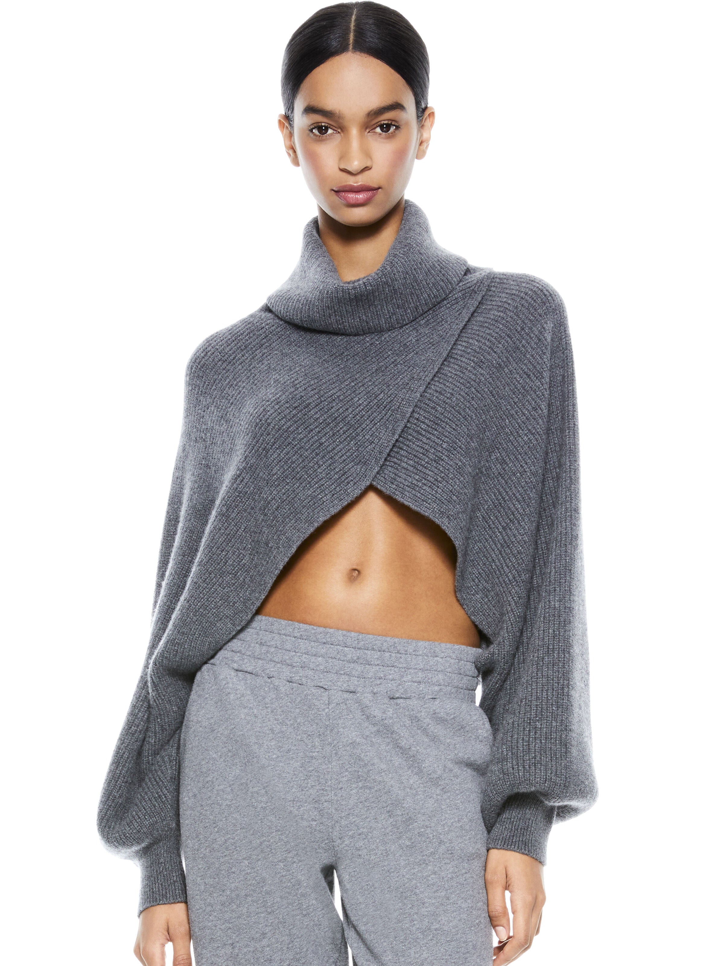 NORIKO TWO WAY PULLOVER-MED HEATHER GREY-ALICE + OLIVIA