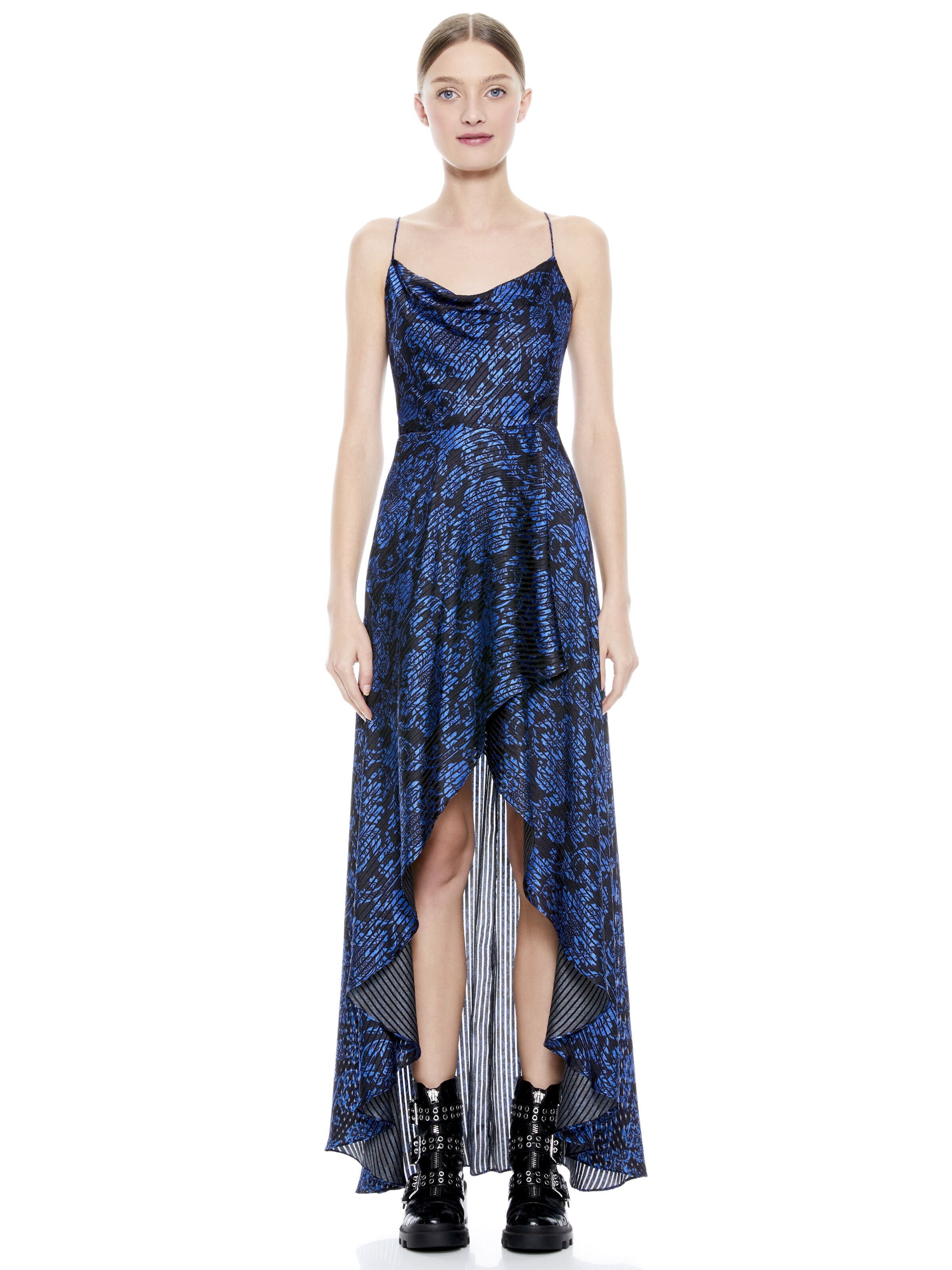 CHRISTINA ASYMMETRICAL MIDI DRESS-ALICE + OLIVIA