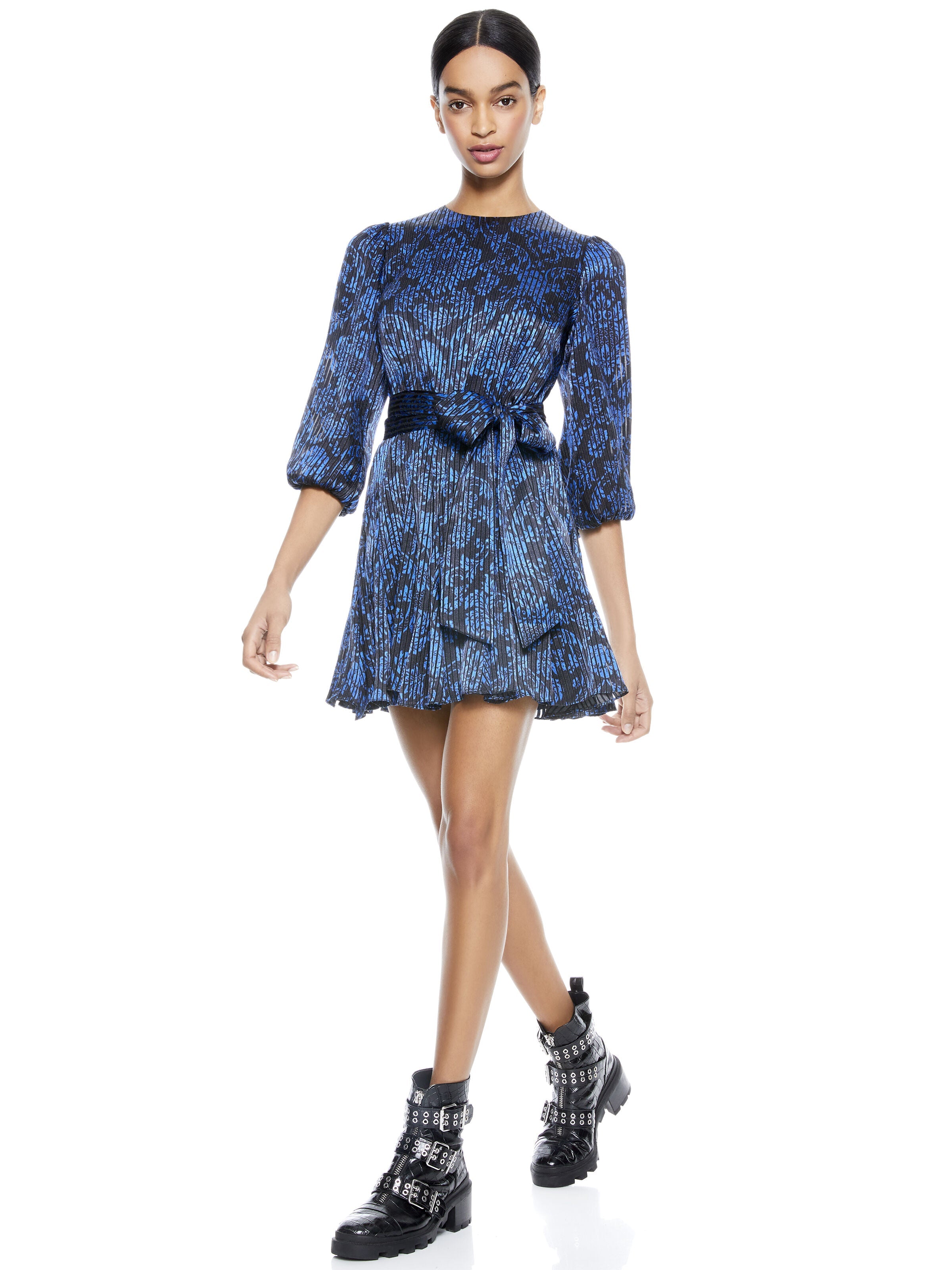 MINA PUFF SLEEVE MINI DRESS-ALICE + OLIVIA