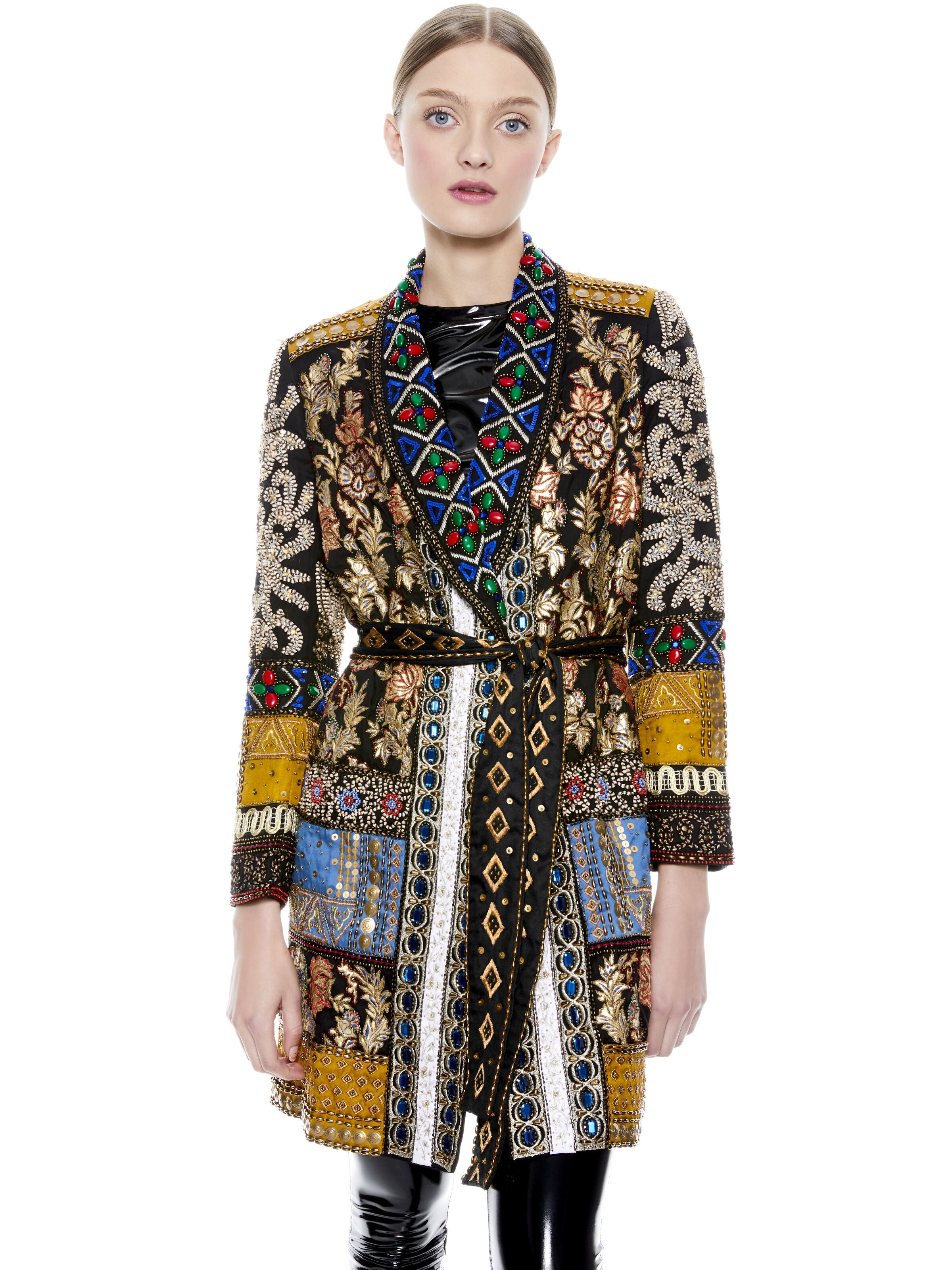 WHEATON PATCHWORK BLAZER-MULTI-ALICE + OLIVIA