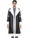 LUSIANA QUILTED LEATHER MIDI COAT-ALICE + OLIVIA