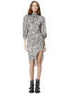 JERILYN LEOPARD MOCK NECK DRESS-ROYAL LEOPARD SM-ALICE + OLIVIA