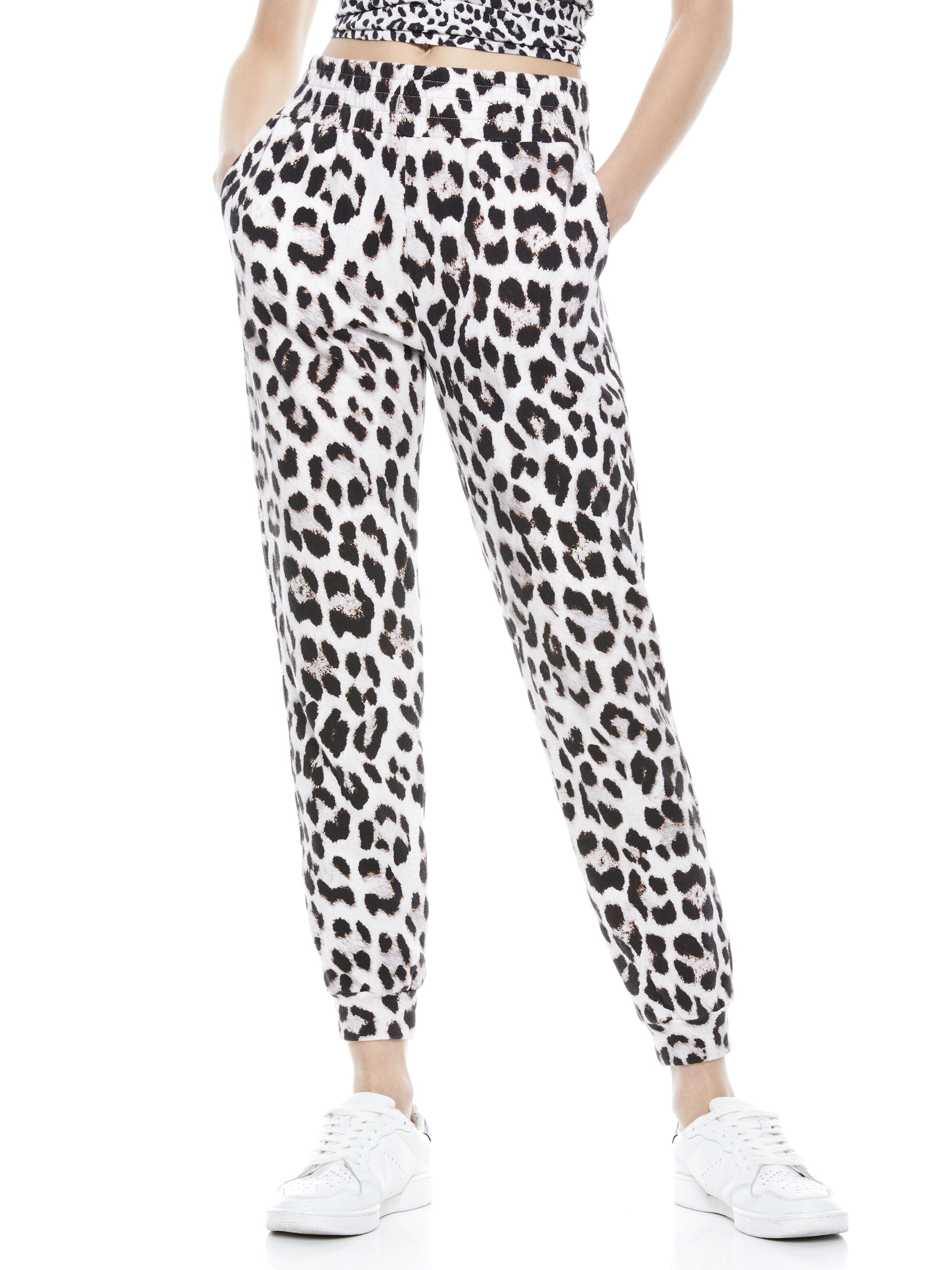 NYC LEOPARD SLIM JOGGER-ALICE + OLIVIA