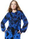 ANSLEY TIE DYE PULLOVER-NAVY/BLACK-ALICE + OLIVIA