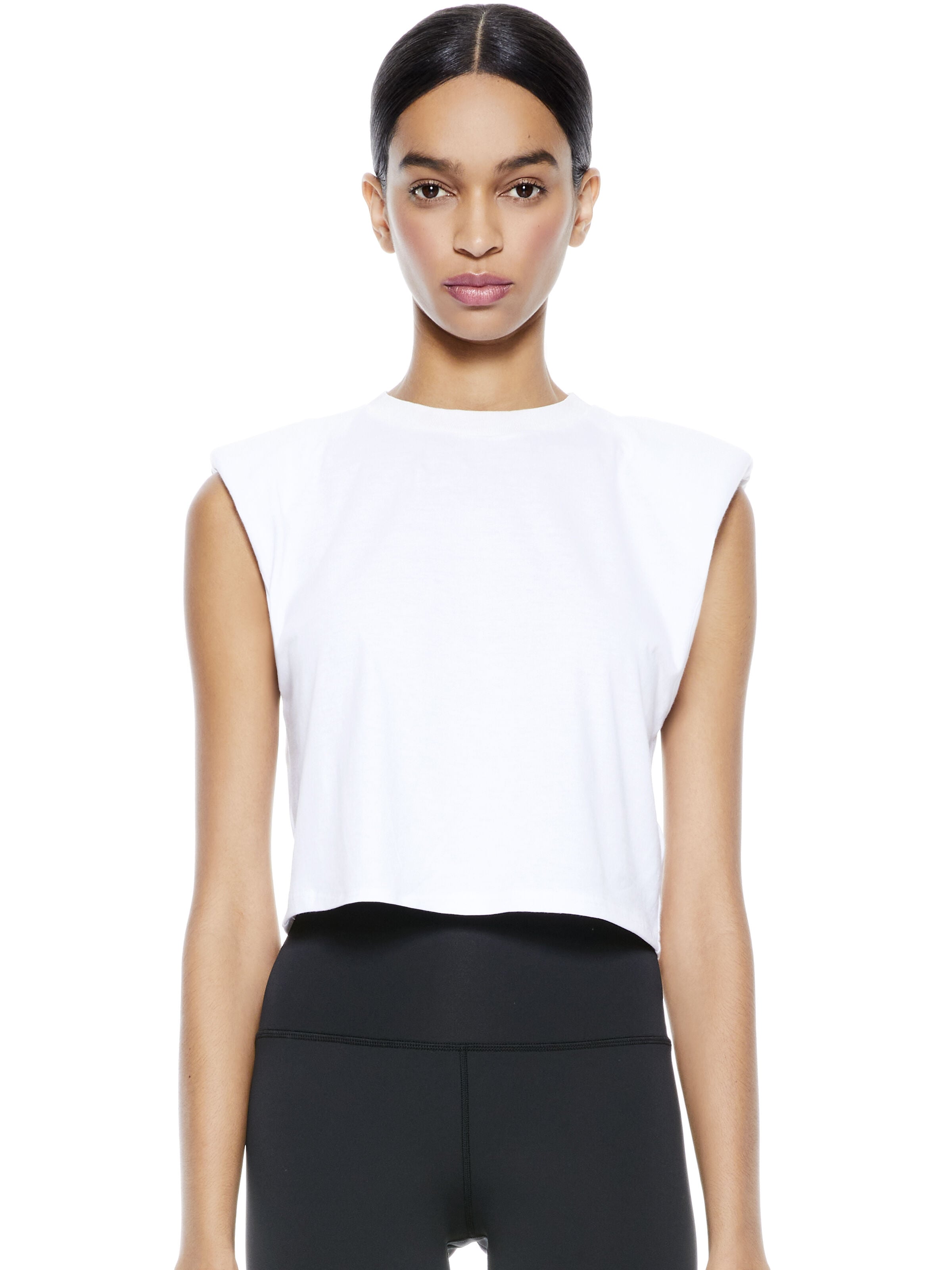 BRAXTON CROPPED TEE-White-ALICE + OLIVIA