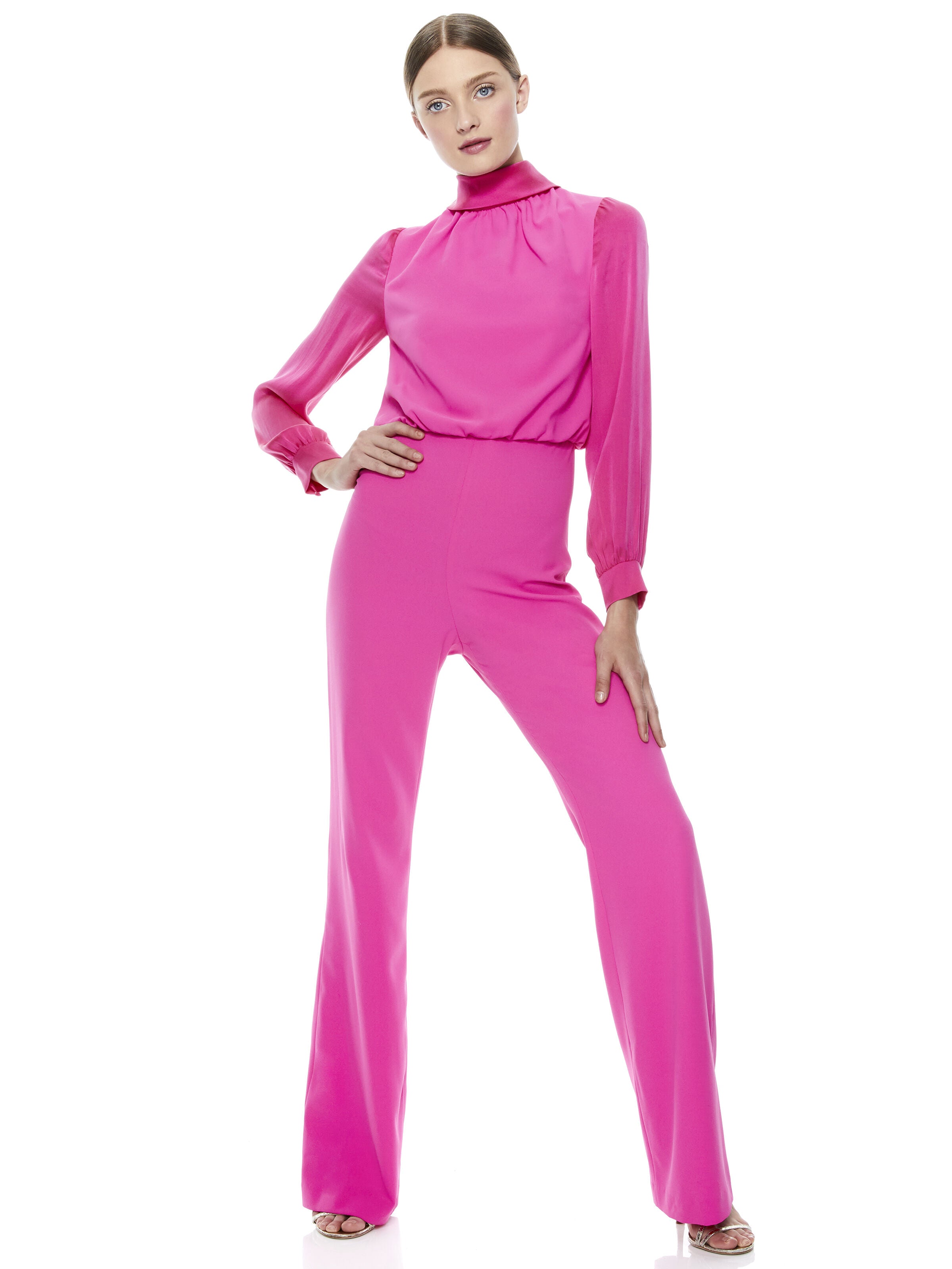 OZELLA MOCK NECK JUMPSUIT-ALICE + OLIVIA