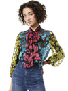 JEANNIE BOW COLLAR BUTTON DOWN-ALICE + OLIVIA