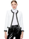 KIDMAN BOXY FRINGE JACKET-White-ALICE + OLIVIA