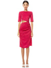 STELLA CUT OUT MIDI DRESS-MIX IT UP WILD PINK-ALICE + OLIVIA
