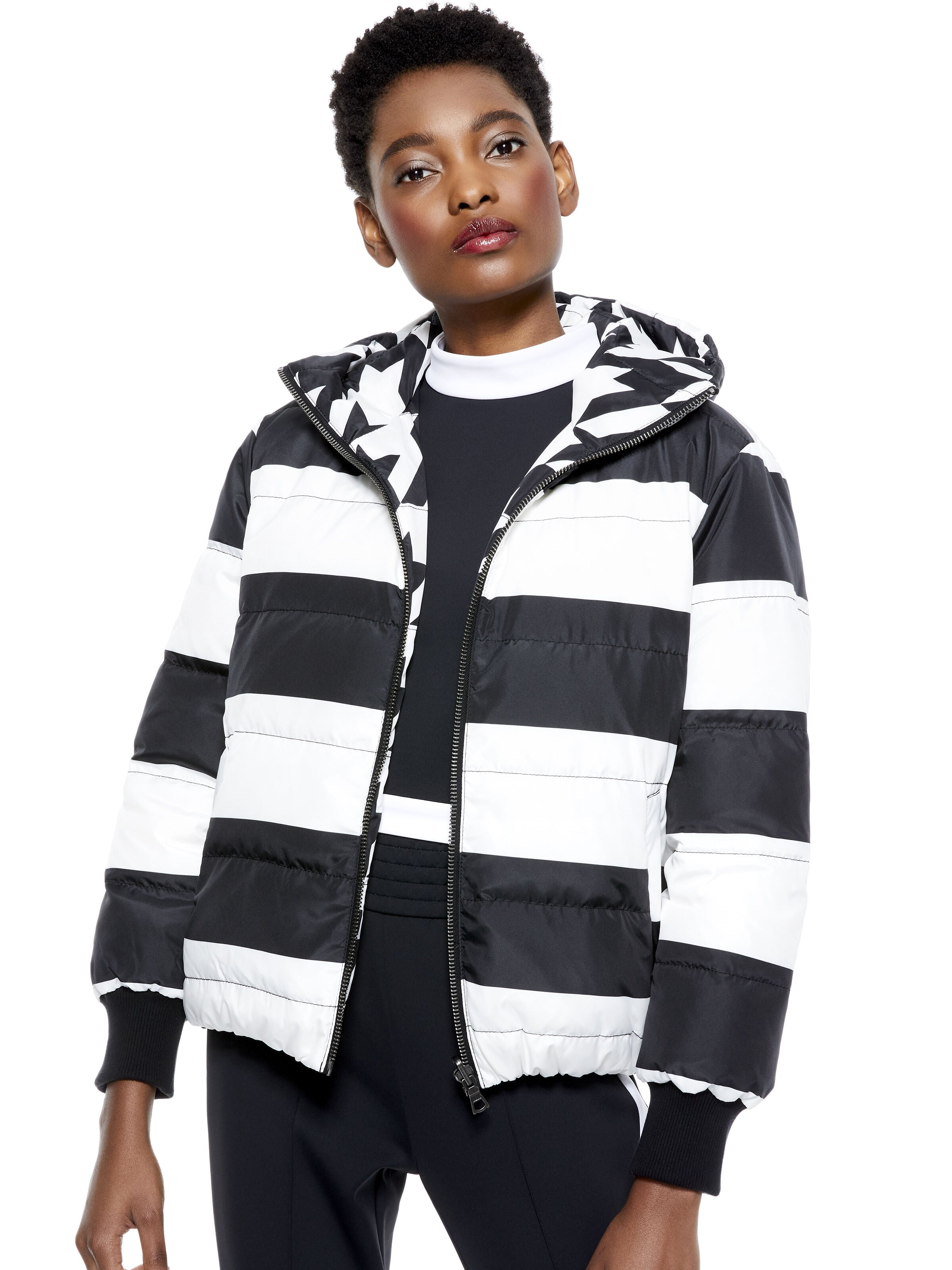 DURHAM REVERSIBLE PUFFER-HOUNDSTOOTH/COMBO-ALICE + OLIVIA