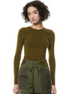 CIARA CROPPED PULLOVER-OLIVE-ALICE + OLIVIA