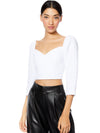 SOLANGE PUFF SLEEVE CROP TOP-ALICE + OLIVIA