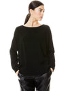 OLIVIA TIE BACK SWEATER-Black-ALICE + OLIVIA