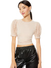 POSEY LACE PUFF SLEEVE TEE-ALICE + OLIVIA