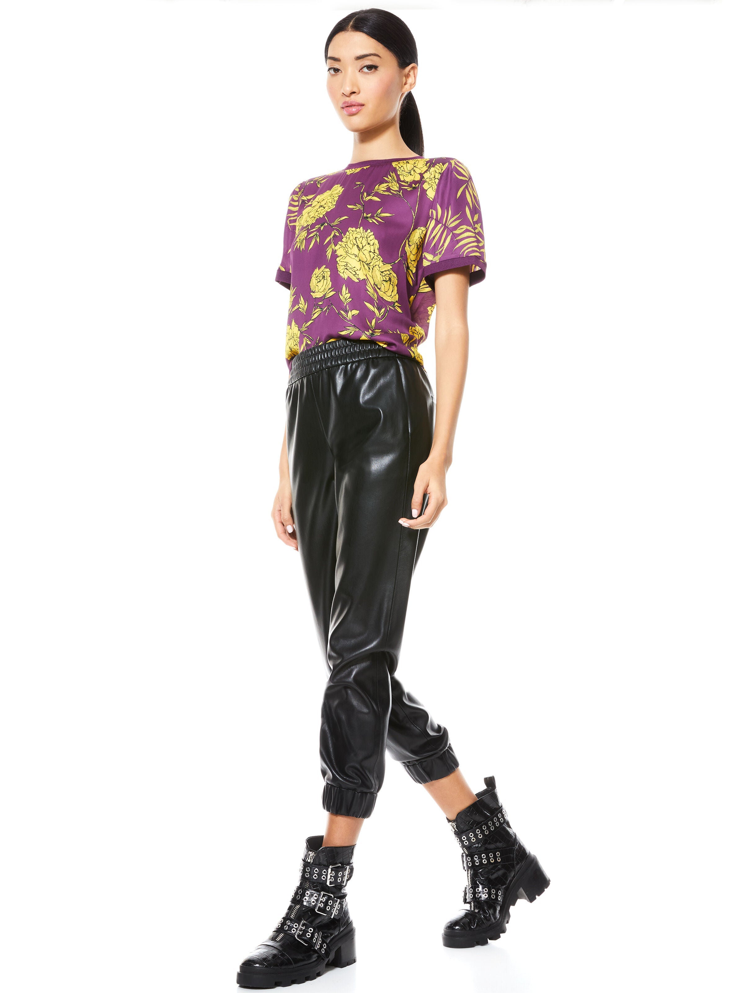 PIERA FLORAL TEE-PURE PEONY BOYSENBERRY-ALICE + OLIVIA